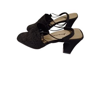 Jasmin east size 8.5 square toe sling back block heels